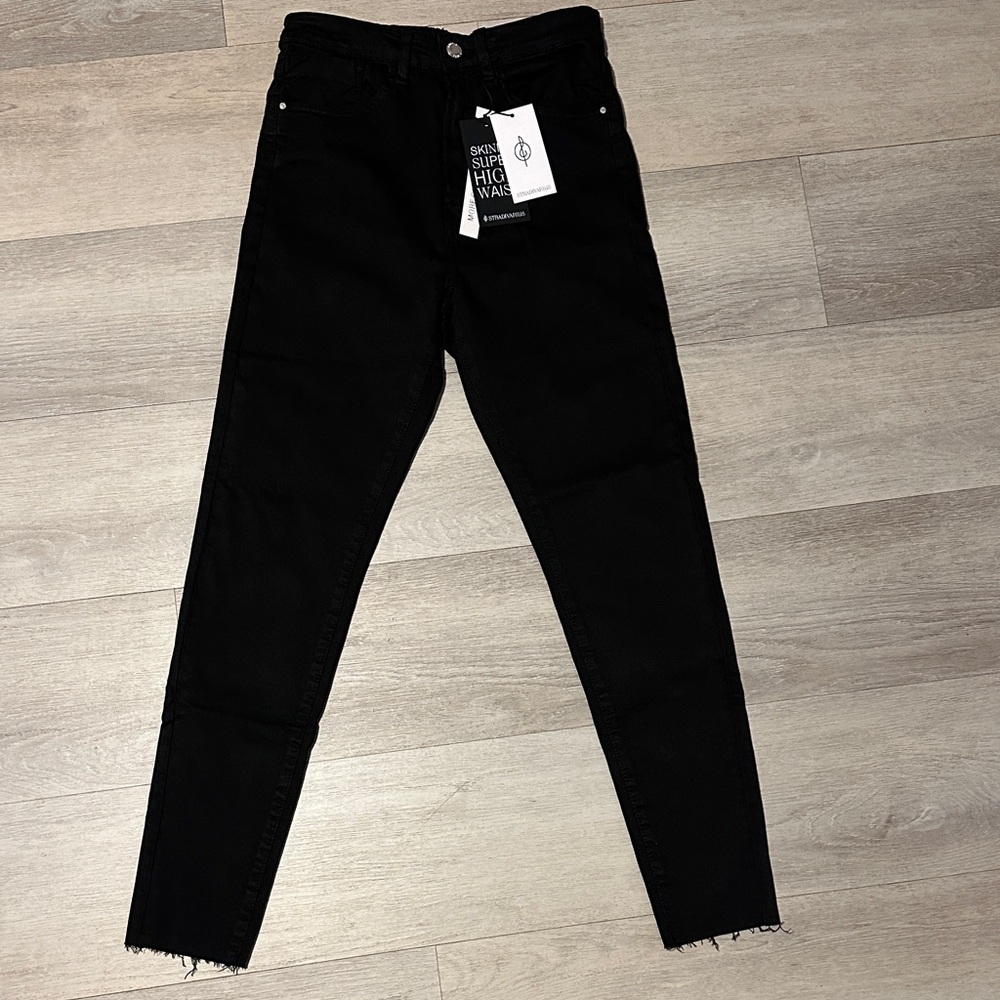 Stradivarius Black High Rise Women's Jeans